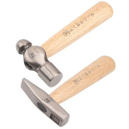 Hammer Fitter Hammer Polished Solid Wood Short Handle Iron Hammer Round And Flat Head Small Hammer Schoolwork Manual Hardware Tool