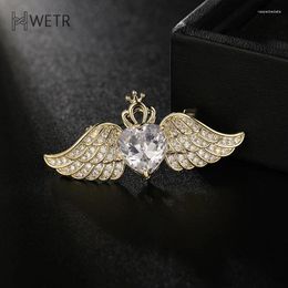 Brooches Fashion Rhinestone Angel Wing Pin For Women Clothing Sweater Dress Jewellery Accessories Gifts