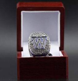 2019 Blue Bombers The Grey Cup Ring Set With Wooden Display Box Case Fan Gift 2021 Drop Shipping5239520