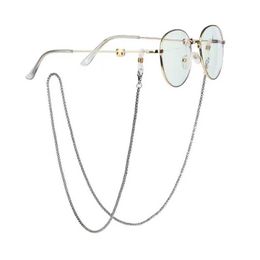 Eyeglasses chains Fashion Metal Women Glasses Chain Silver Color Pearl Eyeglass Chain Lanyard Sunglasses Chain Holder Cord Jewelry Strap Rope
