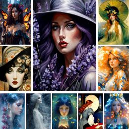 Number Portrait Girl Paint By Numbers Oil Paint Diamond Art Painting Kits Crafts Kits For Adults Room Decoration Child's Gift 2023 NEW