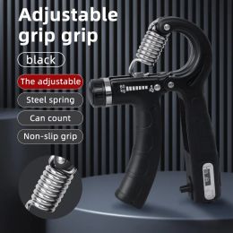 Equipments 1PC Adjustable Grip Strength Trainer(560KG) Smart Counting Hand Grip Strengthener Forearm Workout Finger Exercise,Stress Relief