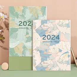 Calendar A4 2024 Calendar Planner Notebook 365 Days Flowers Notepad Weekly Tracker Kawaii Agenda Planner Diary Schedules Organiser