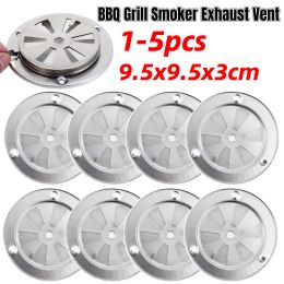 Accessories 15PCS BBQ Grill Smoker Exhaust Vent Stove Air Vent Damper Stainless Steel Air Vent Hole BBQ Accessories Replacement Parts