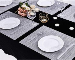 Mats Pads Est Placemats Grey Place Wipeable Easy To Clean Table Set Of 6 For Dining Kitchen Restaurant4394037