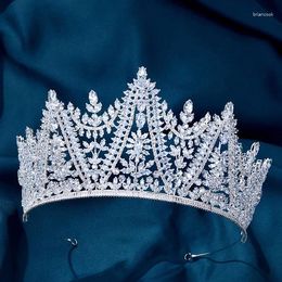 Hair Clips Wedding Accessories Big Large Tiaras Crowns CZ Zircon Prom Pageant Headband For Brides Party Evening Dress Bridal Jewellery