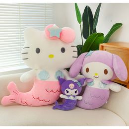 Cute Mermaid Plush Toy Cat Doll Girl Heart Sleep Pillow Office Companion Cushion Wholesale 40cm