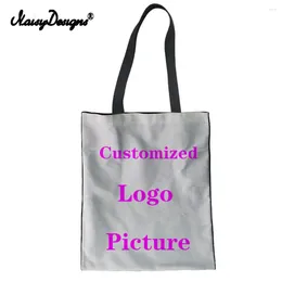 Shopping Bags 2024 30 Pc Custom Reusable Bag Grocery Eco Foldable Women Mesenger Canvas Tote Fast Wholesale