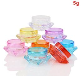 500 X 5ml Colourful Diamond Empty Acrylic Container Makeup Bottle for Cosmetic Cream Jewellery Empty Jar Pot Eyeshadow3556425