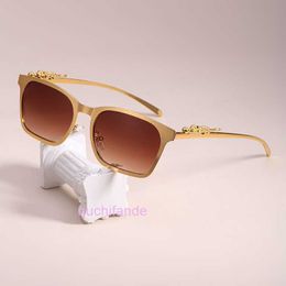العلامة التجارية الكلاسيكية Retro Crattire Sunglasses شخصية للرجال 2024 نظارات رأس النمر الجديدة
