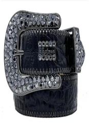 2022 Designer famous Belt Simon Belts for Men Women Shiny diamond belt Black on Black Blue white multicolour with bling rhinest4859916