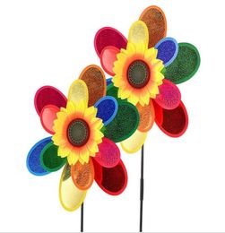 Garden Decorations Rainbow Pinwheels Whirligig Wind Spinner Large Windmill Toys for Yard Lawn Art Decor Baby Kids Toy1188457