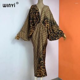 Dress Fashion Africa Abaya Maxi Retro Print Kimono Kaftan Mujer Vestido Caftan Swimsuit Woman 2024 Boho Clothing