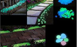 Garden Decorations 100 Pcs Glow In The Dark Stones Pebbles Rock For Aquarium Fish Tank Garden Decor5630414