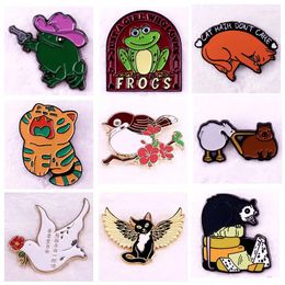 Brooches Cute Cartoon Animal Brooch Children Fashion Gifts Hoodie Backpack Hat Decorative Accessories Fans Gift