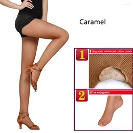 Women Socks Professional Latin Tights Fishnet Ballroom&Latin Dance Hard Yarn Elastic Stockings Pantyhose