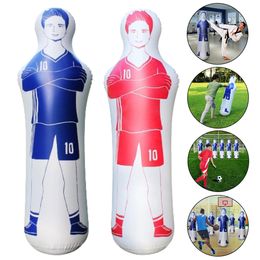 160cm Inflatable Football Training Goal Keeper PVC Soccer Dummy Goalkeeper Inflatable Tumbler Wall Kick Defender for Kids Adults 240507