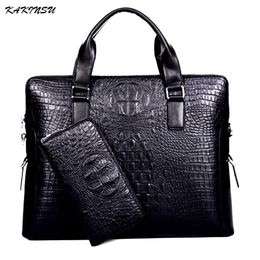 KAKINSU Men Messenger Bags Genuine Leather Bag Men Briefcase Designer Handbags High Quality Famous Brand Business Men Bag 293r