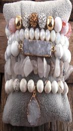 Fashion Bohemian Jewelry Boho Beaded Bracelet 5pc Bangle Bracelets Sets For Natural Stone And Crystal Women Gift DropShip Beaded 6735149