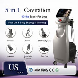 Multifunctional 40K Cavitation Slimming Machine RF Vacuum Bipolar Facial Lift Skin Firming Beauty Equipment