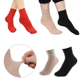 Women Socks 1/5/10 Pairs Fashion Autumn Winter Warm Ladies Girls Solid Color Wide Mouth Nylon Ankle Men