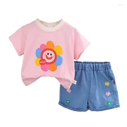 Clothing Sets Summer Baby Clothes Suit Children Girls Cute T-Shirt Shorts 2Pcs/Sets Toddler Casual Costume Kids Infant Tracksuits