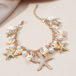 New product bracelet, conch, starfish, shell necklace, matching conch bracelet