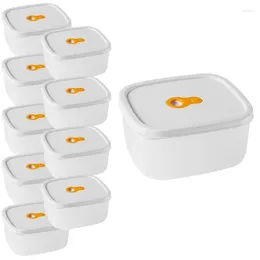 Take Out Containers 10pcs Salad Food Storage Snap Lid Meal Prep Leakproof Reusable