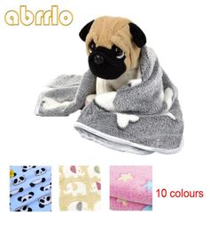 Dog Apparel Abrrlo Winter Warm Pet Blanket Cute Bed Mat Thick Coral Fleece Sleeping Cover Cushion For Small Medium Dogs XXS S M2499605