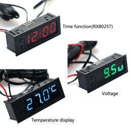 Gauges K1MF 3in1 Multifunction Luminous Car Clock Thermometer Meter