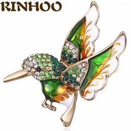 Brooches Arrival Full Zircon Small Bird For Women Cute Hummingbird Brooch Gold Color Pin Animal Jewelry Gift Coat Ornament