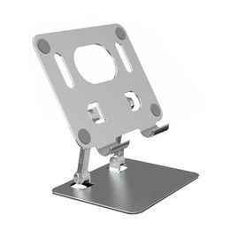 Cell Phone Mounts Holders Aluminium Alloy Desktop Mobile Phone Stand Foldable iPad Tablet Support Cell Phone Desk Bracket Lazy Holder For Smartphone Mount