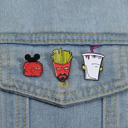 Cartoon Anime Enamel Pin Funny French Fries Brooches Lapel Backpack Badge Jewellery Decoration Gifts For Friends