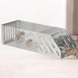 Traps Indoor Outdoor Rat Trap Rat Cage Metal Selflocking Household Mouse Catcher Nontoxic Safety Mouse Cage Household Gadget