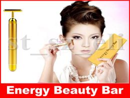 Beauty Bar Energy Beauty Bar 24K Gold Pulse Firming Massager Facial Roller Massage Facial Body Massage Relaxation With Boxes2383177