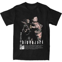 Men's T-Shirts Mens Residential T-shirt Evilsed 4 RE4 Chain Saw T-shirt Hippie Summer T-shirt Retro Casual Cotton Dress Plus SizeL2405