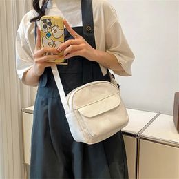 Fashion Small Canvas Crossbody Bags for Women 2023 Mini Shoulder Phone Purse Girl Student Cotton Cloth Female Handbags Flap 240423