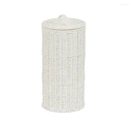 Storage Boxes Paper Rope Toilet Roll Holder Large Rolls Hand-Woven Strength & Softness Store Extra Tissue Painted Steel Fits 7Dia