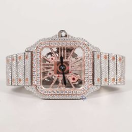 Precision Crafted Mens Wrist Watch Featuring Lab Grown Round Cut Diamond With VVS Clarity Diamonds Wore At Any Occasion