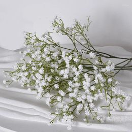 Decorative Flowers 10Pcs 90Heads Babies Breath Artificial Plastic Gypsophila DIY Floral Bouquets Arrangement For Wedding Home Decoration