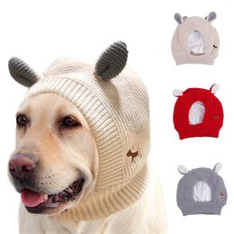 Dog Apparel Pet Supplies Knitted Ears Hat Fall And Winter Warm Head Cover