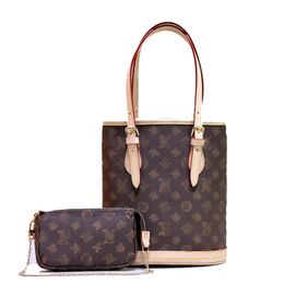 women designer real leather fashion famous shoulder bag Tote luxury brown flower printed handbags shopping bags purse wallets luxurys messenger bag