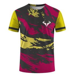 Men's T-Shirts Badminton Tennis Series T-shirt 3D Printed Mens and Womens Outdoor Sports Short Slved Tops T Fashion Round Neck T-shirt T240505