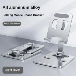 Cell Phone Mounts Holders Universal All Aluminum Alloy Foldable Desk Phone Holder Mount Stand For Mobile Phone Holder For Tablet Desktop Metal Holder