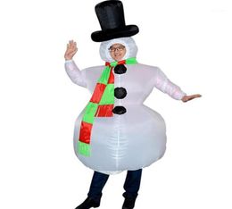 Party Masks Christmas Inflatable Snowman Costume Suit For Adults Halloween Cosplay FP816531501
