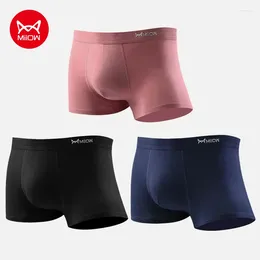 Underpants MiiOW 3Pcs Graphene Cotton Men Boxers Antibacterial Crotch Men's Underwear Lightweight Breathable Summer Man