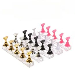 NEW Multi-color 5Pcs Magnet Magnetic Nail Tip Display Work Stand Set 10.5X7X1.5cm 5Pcs Press On Nail Tool Nail Art Practise Holder