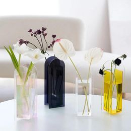 Vases 1pcs Acrylic Vase Wedding Centrepieces Home Decorations Arch Shape Modern Design
