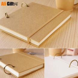 Albums 2022 New 150g Hight Quality Vintage LooseLeaf Doodle Photo Album Retro Sketch Book Blank Diary Graffiti Draw Gift Baby Memory