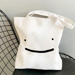 Shopping Bags Dream Smp Aesthetic Shopper Bag Kawaii Game Graphic Handbags Shoulder Casual Handbag Women Elegant Canvas